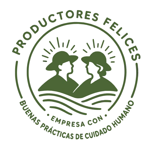 Distintivo oficial Productores Felices — Empresa con Buenas Prácticas de Cuidado Humano